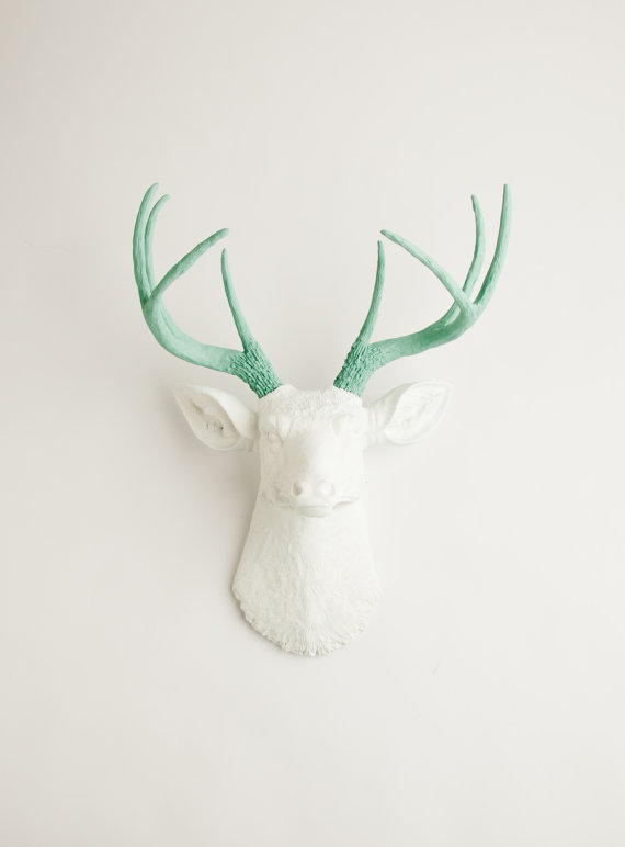 White Faux Taxidermy Faux Deer the Isabella