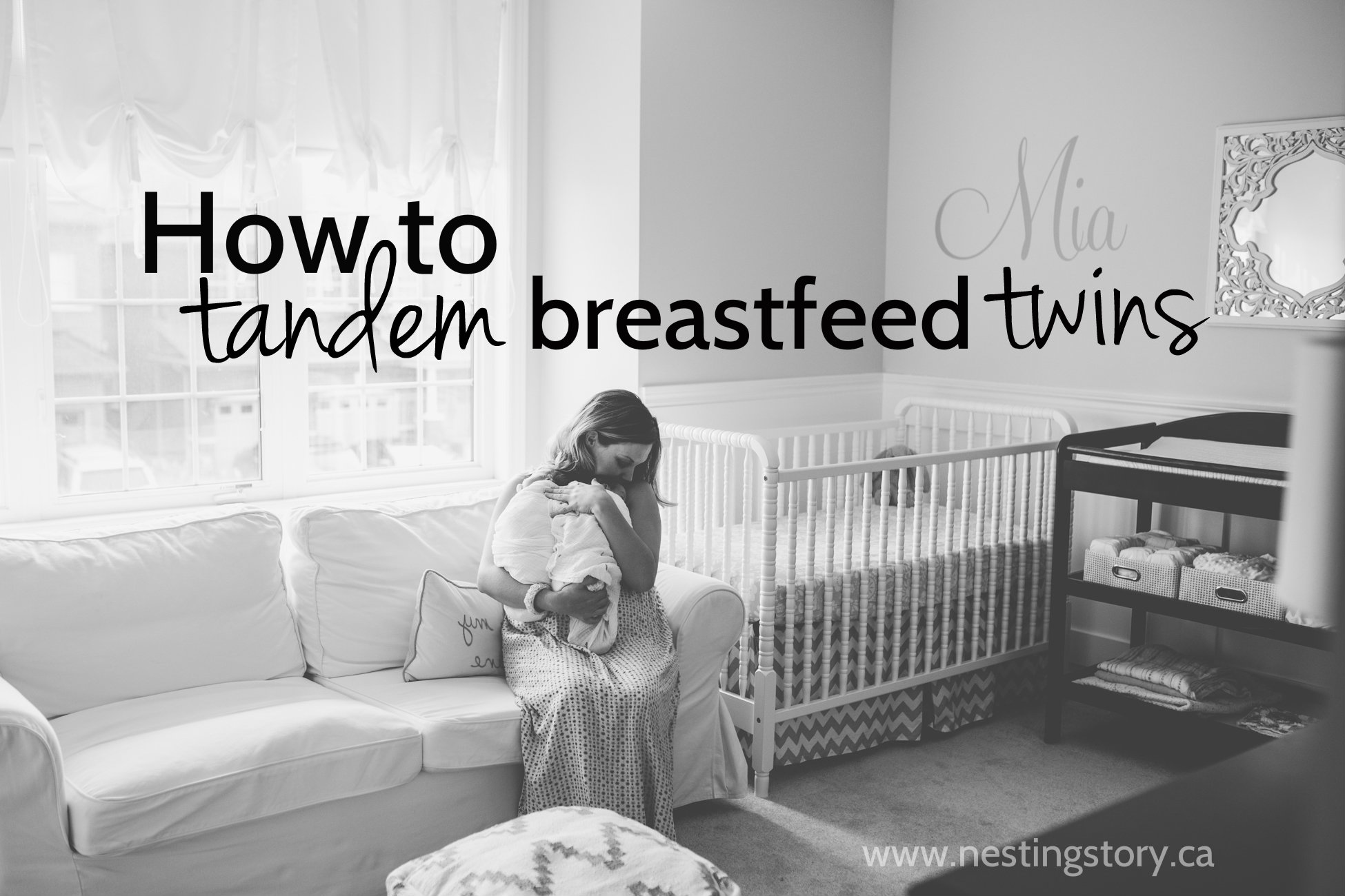 How to tandem breast feed twins 2 - nesting story